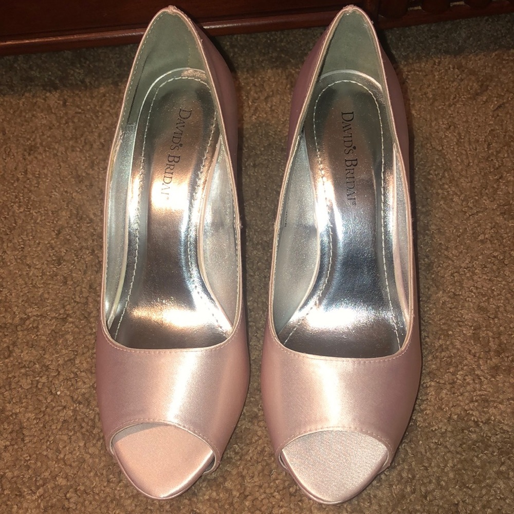 David’s Bridal blush heels